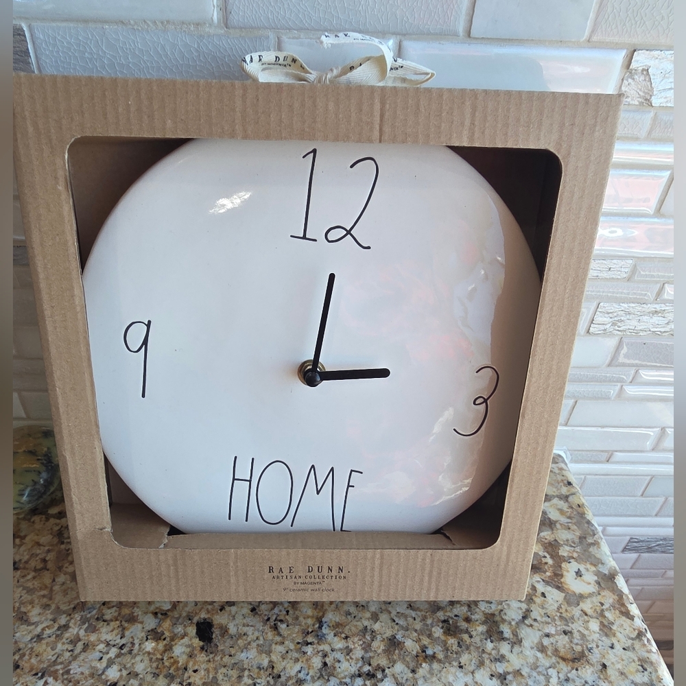 🆕️Rae Dunn White Wall Clock - Home Decor